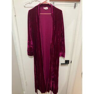 L'Atiste by Amy Women's Velvet Maxi Wrap Dress, Violet, Large